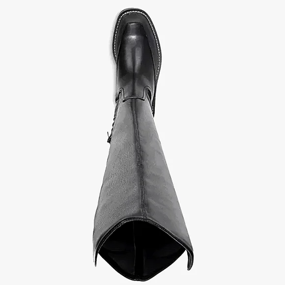 New w/Box Sam Edelman Lerue Vegan Leather Over-The-Knee Lug-Sole Boots Size 6 - Picture 10 of 13